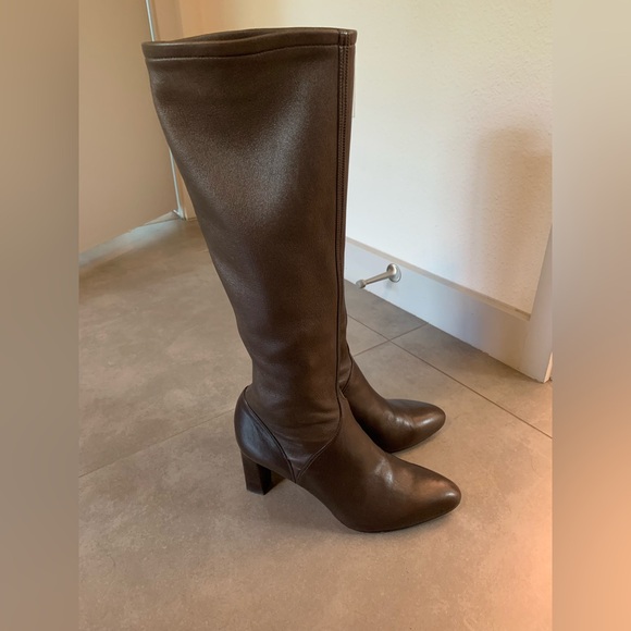 Cole Haan Leather Chocolate Knee High Boots - Picture 1 of 8